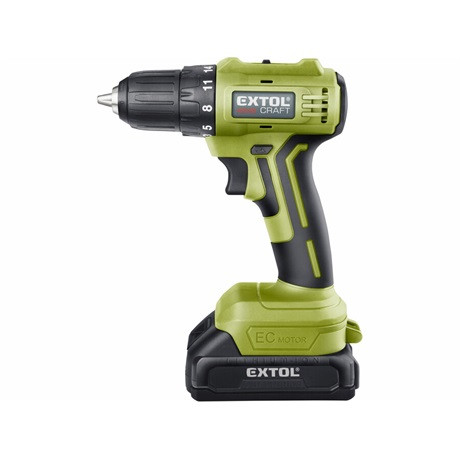 Extol Craft FÚRÓCSAVAROZÓ AKKUS SZÉNKEFE MENTES KOFFERBAN 2DB 2000MAH LI-ION AKKU + 1 DB TÖLTŐ 402450