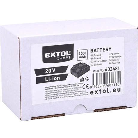 Extol Craft AKKUMULÁTOR LI-ION 20 V, 2000 MAH, POWER SHARE 402481
