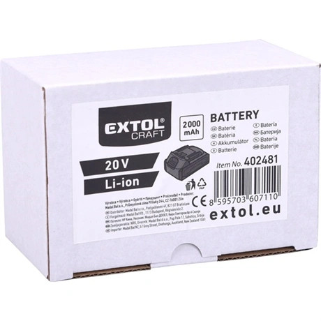 Extol Craft AKKUMULÁTOR LI-ION 20 V, 2000 MAH, POWER SHARE 402481