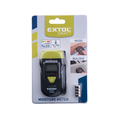 Extol Craft ANYAGNEDVESSÉG MÉRŐ, FÁHOZ ÉS ÉPÍTŐANYAGHOZ, 0-40 °C 417440