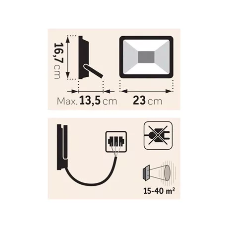 Extol Light LED REFLEKTOR, 30W, FALRA SZERELHETŐ 43228