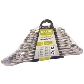   Extol Craft CSILLAG-VILLÁS KULCS KÉSZLET, 6-22MM, MŰANYAG TARTÓBAN 6333B