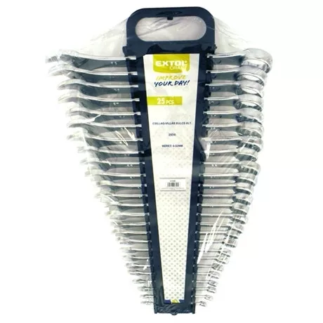 Extol Craft CSILLAG-VILLÁS KULCS KÉSZLET, 25DB, 6-32MM, MŰANYAG TARTÓBAN 6334B