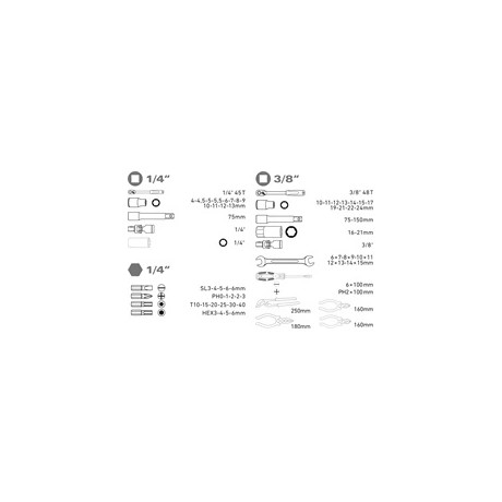 Extol Craft SZERSZÁMKÉSZLET, 65DB 6598