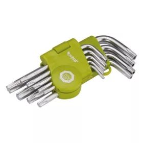   Extol Craft TORX KULCS, RÖVID, CR40, TÜV/GS, 9DB, T10-T50, BLISZTEREN, EGYIK VÉGE LYUKAS 66010