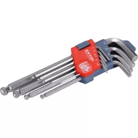   Extol Premium IMBUSZKULCS KLT., CV. GÖMBFEJ , 9DB, 1,5-10MM, BLISZTEREN 6609