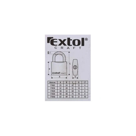 Extol Craft LAKAT, VAS, 3 KULCCSAL, DOBOZBAN , 50MM 77030