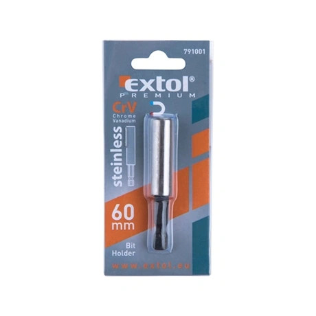 Extol Premium BITTARTÓ SZÁR FÚRÓGÉPHEZ, MÁGNESES , 60MM, ROZSDAMENTES ACÉL / CV 791001