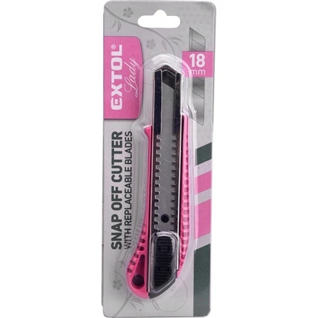 Extol Lady TAPÉTAVÁGÓ KÉS, FÉMHÁZAS, EXTOL LADY, 18MM, GUMIS BETÉT 80059