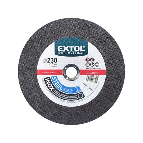 Extol Industrial VÁGÓKORONG IPARI, ACÉLRA/INOXRA, 230×1,9×22,2MM 8701019