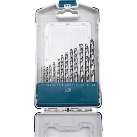 Extol Industrial FÉMCSIGAFÚRÓ KÉSZLET, 13DB, NORMÁL BEFOGÁS, MŰANYAG TARTÓBAN 8701118