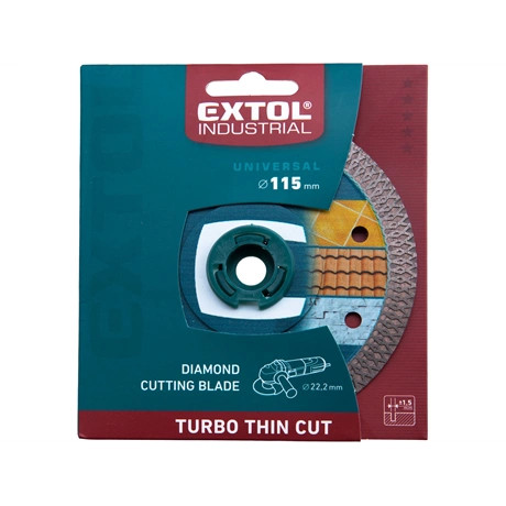 Extol Industrial GYÉMÁNTVÁGÓ, IPARI KORONG, TURBO, 1,5MM, 115X22,2MM, SZÁRAZ ÉS VIZES VÁGÁSRA 8703041