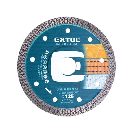 Extol Industrial GYÉMÁNTVÁGÓ, IPARI KORONG, TURBO, 1,5MM, 125X22,2MM, SZÁRAZ ÉS VIZES VÁGÁSRA 8703042