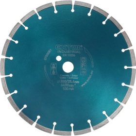   Extol Industrial GYÉMÁNTVÁGÓ IPARI KORONG, SZEGMENSES, 350×25,4MM, SZÁRAZ ÉS VIZES VÁGÁSRA 8703082