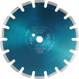   Extol Industrial GYÉMÁNTVÁGÓ IPARI KORONG, SZEGMENSES, 400×25,4MM, SZÁRAZ ÉS VIZES VÁGÁSRA 8703093