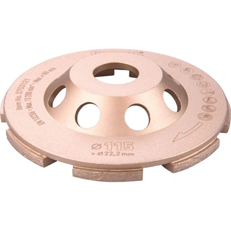 Extol Industrial GYÉMÁNTCSISZOLÓ KORONG, 115MM×22,2MM, KÉTSOROS 8703121