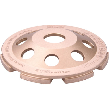 Extol Industrial GYÉMÁNTCSISZOLÓ KORONG, 125MM×22,2MM, KÉTSOROS 8703122