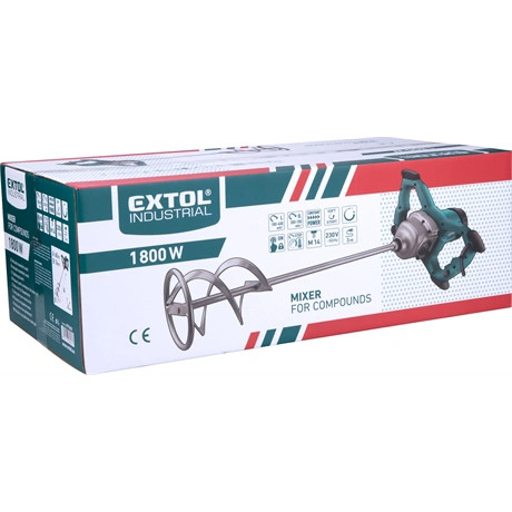 Extol Industrial FESTÉK- ÉS HABARCSKEVERŐ GÉP (MIXER) 1800W, M14 8790600