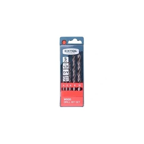 Extol Premium FAFÚRÓ KÉSZLET, RÖVID, 5 DB-OS, NORMÁL BEFOGÁS, MŰANYAG DOBOZBAN 8801220