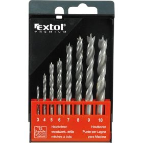   Extol Premium FAFÚRÓ KÉSZLET RÖVID, 8 DB-OS, NORMÁL BEFOGÁS, MŰANYAG DOBOZBAN 8801221