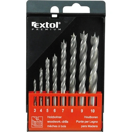 Extol Premium FAFÚRÓ KÉSZLET RÖVID, 8 DB-OS, NORMÁL BEFOGÁS, MŰANYAG DOBOZBAN 8801221