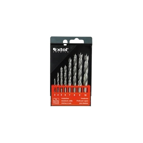 Extol Premium FAFÚRÓ KÉSZLET RÖVID, 8 DB-OS, NORMÁL BEFOGÁS, MŰANYAG DOBOZBAN 8801221