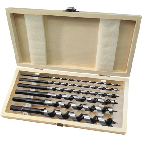 Extol Premium FAFÚRÓ KÉSZLET CSAVAROS HEGGYEL, HATSZÖG BEFOGÁS, FA DOBOZBAN, 6DB-OS 8801290