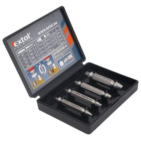 Extol Premium TÖRTCSAVAR KISZEDŐ KÉSZLET 4DB (2,7-3,5-4,0-6,0 MM)×51MM, HSS 8801842