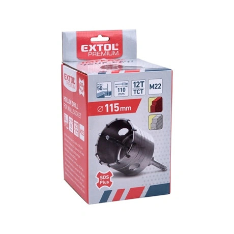 Extol Premium KÖRKIVÁGÓ TÉGLÁHOZ, SDS PLUS, 115MM, M22×170MM HOSSZÚSÁGÚ SZÁR 8801970