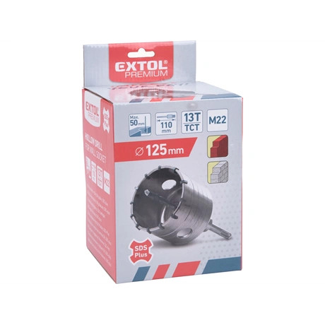 Extol Premium KÖRKIVÁGÓ TÉGLÁHOZ, SDS PLUS BEFOGÁS; 125MM, M22×170MM HOSSZÚSÁGÚ SZÁR 8801971