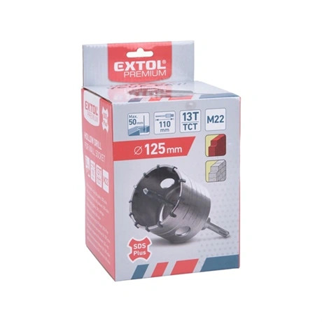 Extol Premium KÖRKIVÁGÓ TÉGLÁHOZ, SDS PLUS BEFOGÁS; 125MM, M22×170MM HOSSZÚSÁGÚ SZÁR 8801971