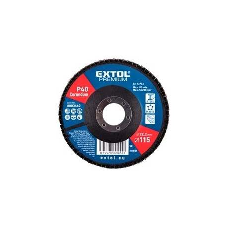Extol Premium LAMELLÁS CSISZOLÓ 115X22MM, P40, KÚPOS 8803462