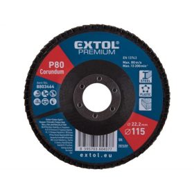   Extol Premium LAMELLÁS CSISZOLÓ 115X22MM, P80, KÚPOS 8803464