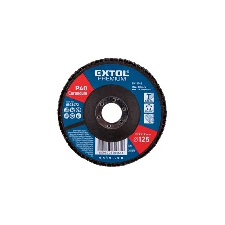 Extol Premium LAMELLÁS 125X22MM, P40, KÚPOS 8803472