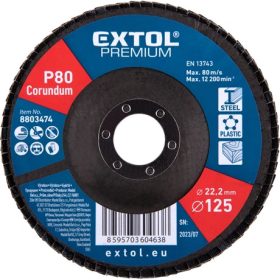 Extol Premium LAMELLÁS 125X22MM, P80, KÚPOS 8803474