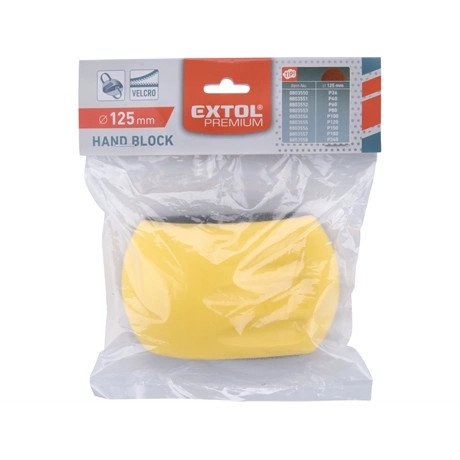 Extol Premium KÉZI CSISZOLÓBLOKK, (STEKLI) 125 MM-ES, TÉPŐZÁRAS, POLIURETÁN 8803502