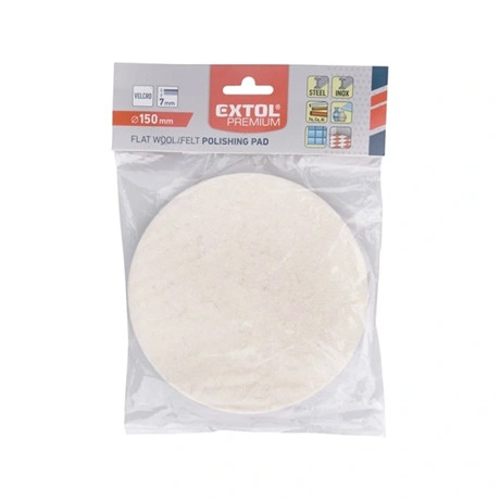 Extol Premium POLÍRKORONG, FEHÉR, BÁRÁNYBŐR (GYAPJÚ), 150 MM, TÉPŐZÁRAS 8803598