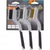 Extol Premium DRÓTKEFE, 3 DB: NYLON-, RÉZ- ÉS ROZSDAMENTES ACÉL SZÁL, 3X8 SOR, 180MM 8803901