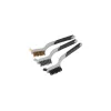 Extol Premium DRÓTKEFE, 3 DB: NYLON-, RÉZ- ÉS ROZSDAMENTES ACÉL SZÁL, 3X8 SOR, 180MM 8803901