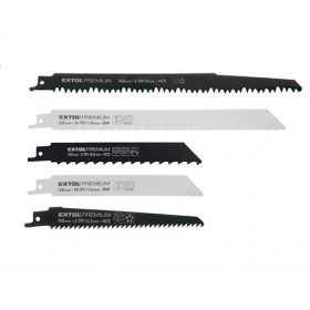   Extol Premium SZABLYAFŰRÉSZLAP KÉSZLET, 5DB, BOSCH BEFOGÁS, HCS/BIMETÁL, FA, MŰANYAG, FÉM 8806000