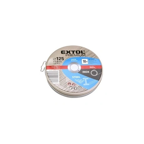 Extol Premium VÁGÓKORONG 10 DB, ACÉLHOZ/INOXHOZ, KÉK, 125×1×22,2MM 8808103