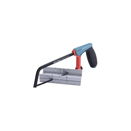 Extol Premium FÉMFŰRÉSZ, 150MM, ACÉL VÁZ, ABS/TPR GUMIS MARKOLAT ALU GÉRVÁGÓ LÁDÁVAL 8812111