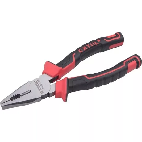Extol Premium KOMBINÁLT FOGÓ, 180MM, DUÁL VÖRÖS/FEKETE, TPR NYÉL, AKASZTÓS SZERSZÁMTARTÓ 8813182