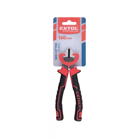Extol Premium OLDALCSÍPŐ FOGÓ, 160MM, DUÁL VÖRÖS/FEKETE, TPR NYÉL, AKASZTÓS SZERSZÁMTARTÓ 8813186