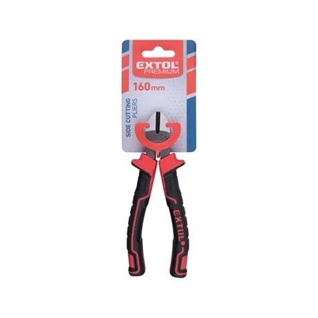 Extol Premium OLDALCSÍPŐ FOGÓ, 160MM, DUÁL VÖRÖS/FEKETE, TPR NYÉL, AKASZTÓS SZERSZÁMTARTÓ 8813186