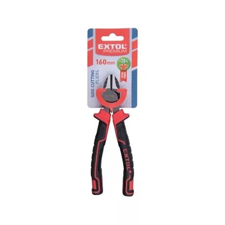 Extol Premium OLDALCSÍPŐ FOGÓ, 160MM, DUÁL VÖRÖS/FEKETE TPR NYÉL, 20% EXTRA ERŐKIFEJTÉS 8813196