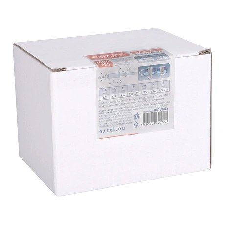 Extol Premium POPSZEGECS KÉSZLET ALU, 1000 DB, MÉRET: 3,2x6,4 MM 8813841