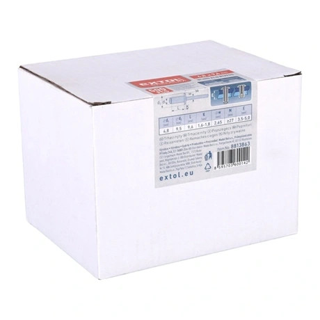 Extol Premium POPSZEGECS KÉSZLET ALU, 500 DB, MÉRET: 4,8x6,4 MM 8813861