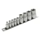 Extol Premium DUGÓFEJ KÉSZLET, E-TORX; 1/4"×5DB, 1/2"×4DB, TARTÓ SÍNEN 8818114
