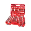 Extol Premium DUGÓKULCS KÉSZLET, RACSNIS, 1/4", 3/8", 1/2", 172DB, MŰANYAG KOFFER 8818346